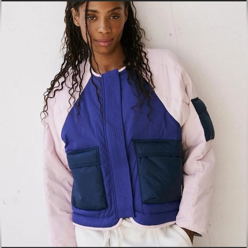 Free People Movement Outta Left Field Jacket in Sapphire Skies Combo Size XS TP